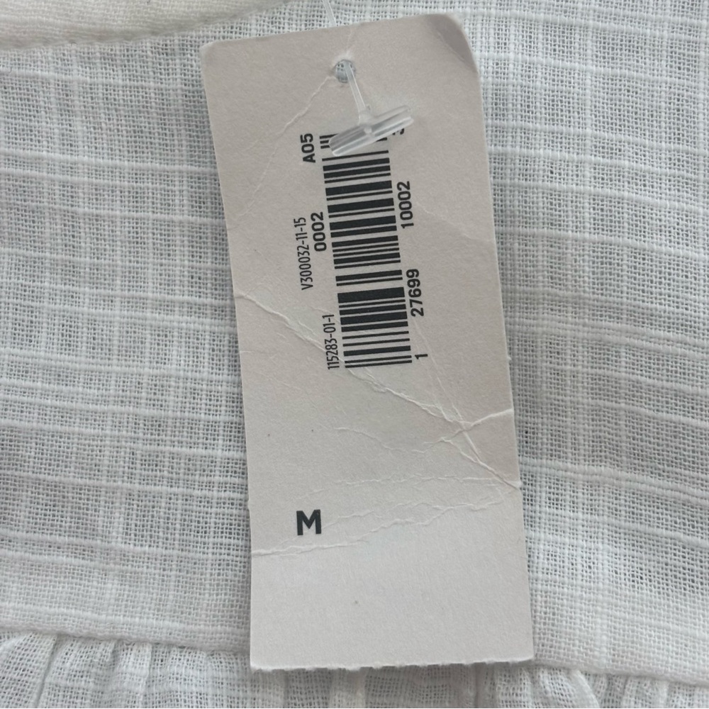 NWT Old Navy White Sheer Flutter Sleeve Dress, Size Medium - Picture 11 of 13